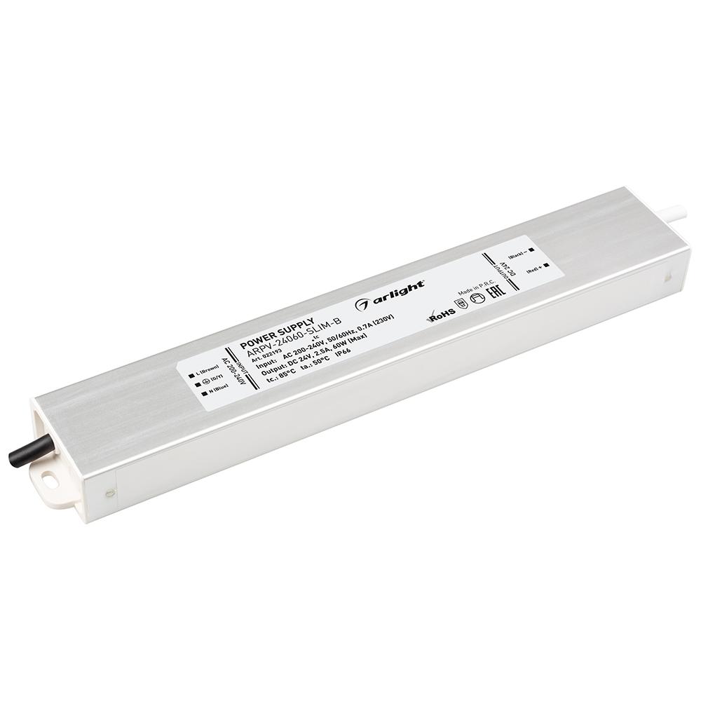 Arlight 022193 Блок питания ARPV-24060-SLIM-B (24V, 2.5A, 60W)