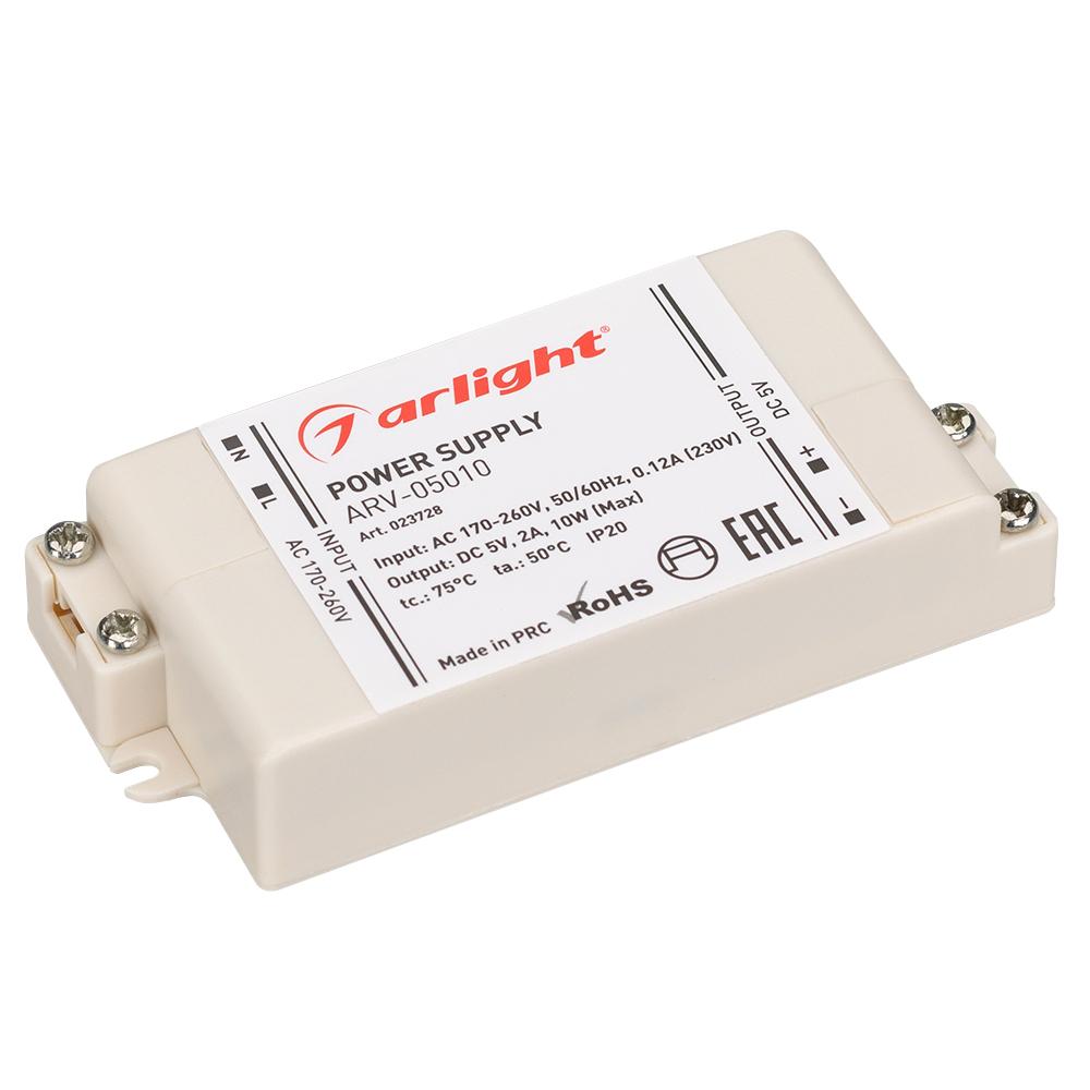 Arlight 023728 Блок питания ARV-05010 (5V, 2A, 10W)