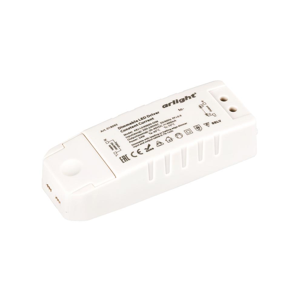 Arlight 018093 Блок питания ARJ-LK40600-DIM (24W, 600mA, PFC, Triac)